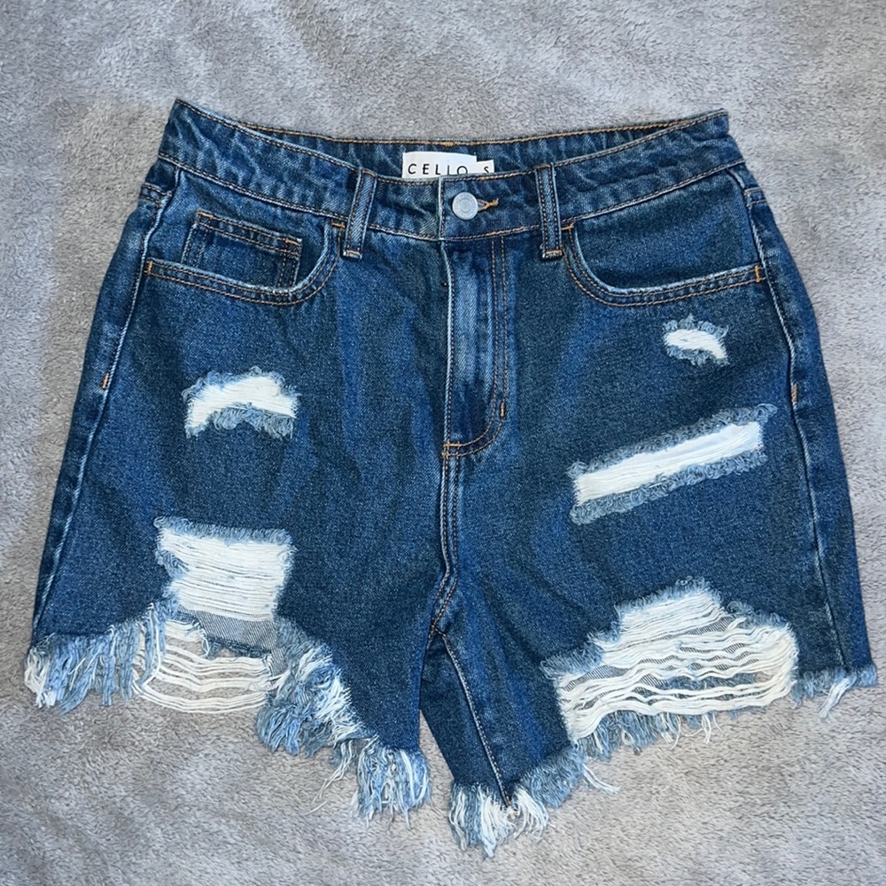 Womens Cello Denim High Rise Shorts